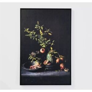 STUDIO MCGEE NWT Dark floral framed wall art -16x24